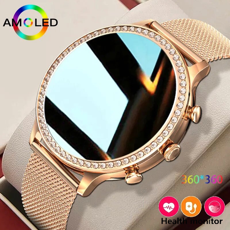 LIGE Luxo Multifuncional Relógio Inteligente Mulheres BT Chamada Telefone Conectado Mulheres Assistem Monitor de Saúde 100+ Esportes Smartwatch Para Android E IOS