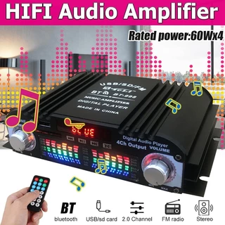 12V 1600W Digital WiFi Sound Amplificador de 4 canais FM Bluetooth 5.0 Player de karaokê