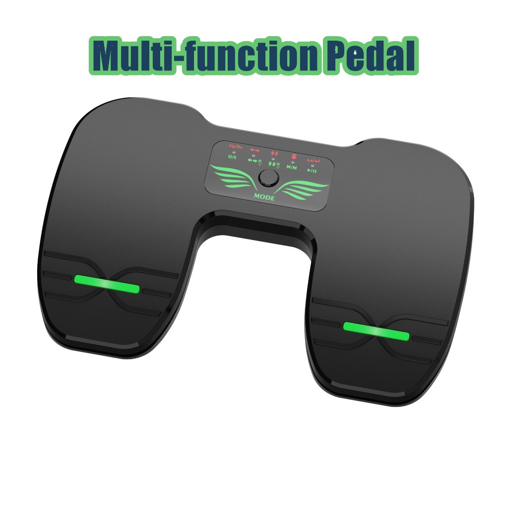 Página Sem Fio Turner Multi-Função Pedal Bluetooth Para Tablets Telefônico Preto Recarregável