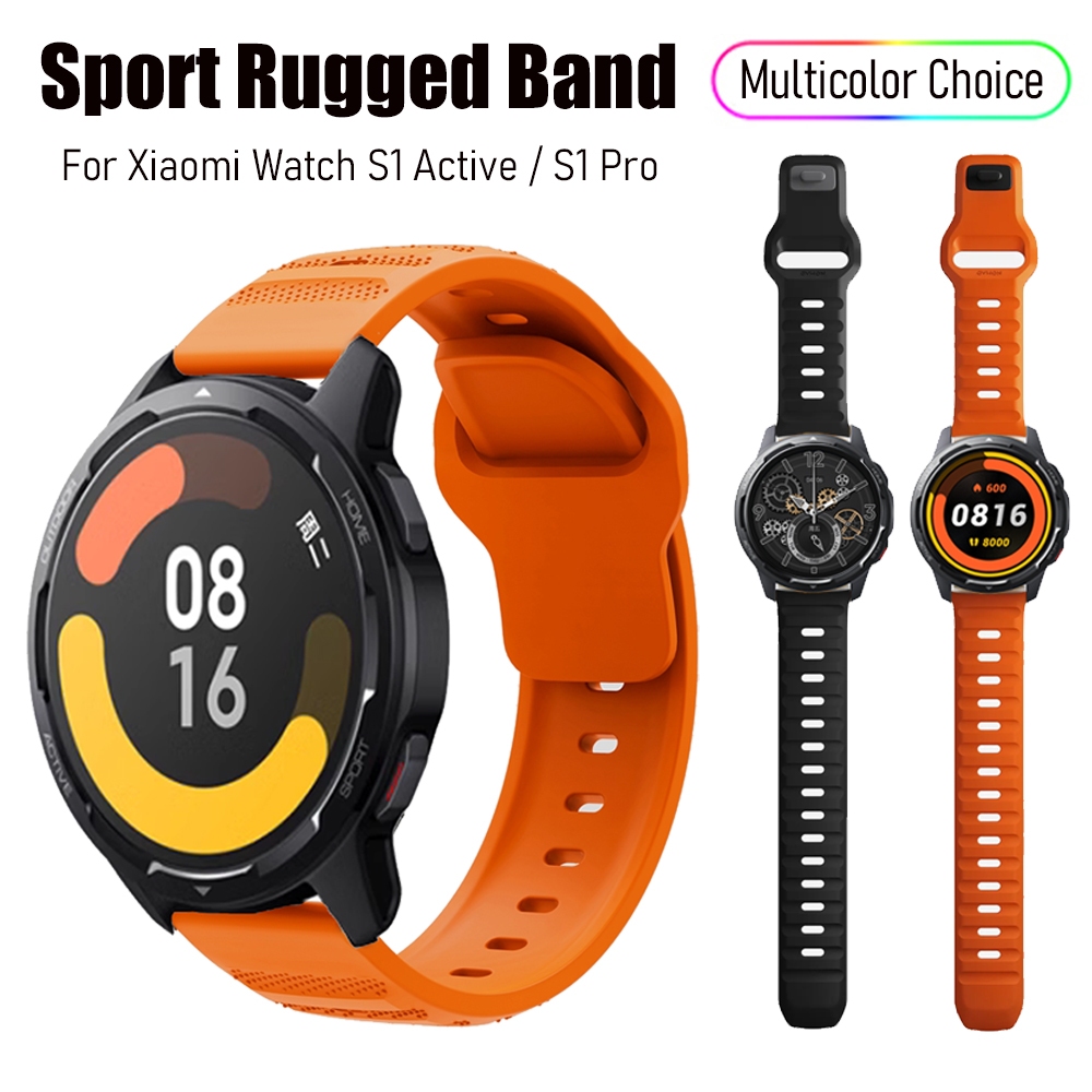 Pulseira de Silicone Robusta para Relógio S3 S1 Active Pro Mi Watch 2 Pro Haylou Watch 2 Pro Solar Rs4 Plus