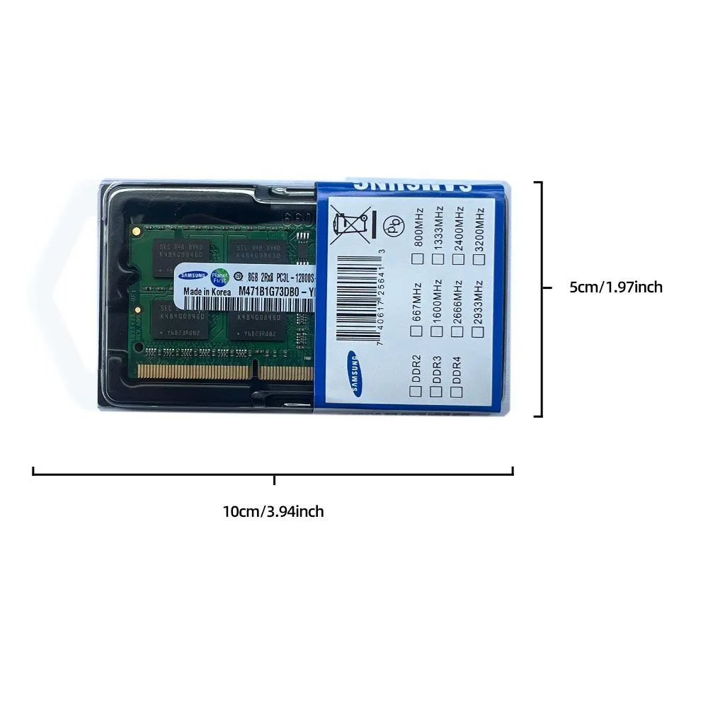 Samsung DDR3 Ram Portátil 4GB DDR3 1066Mhz 2RX8 PC3-8500