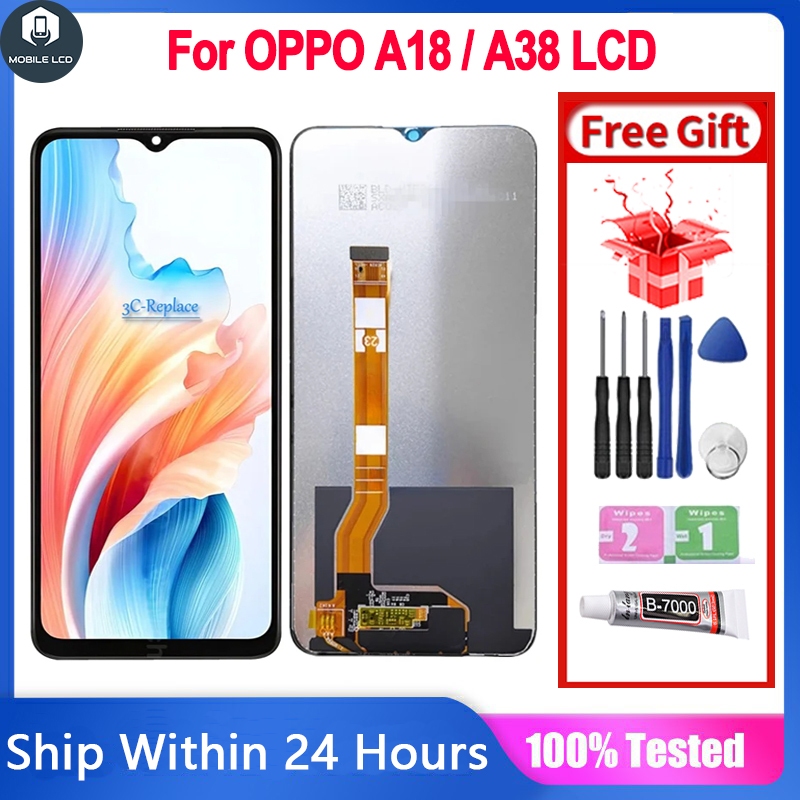 LCD Original Com Moldura Para OPPO A18/A38 Tela Sensível Ao Toque Peças ...