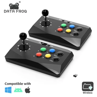Teclado Sem Fio Data Frog Game Arcade Para Consoles De Videogame Retro Street Fighter Compatível Com PC/Android/IOS