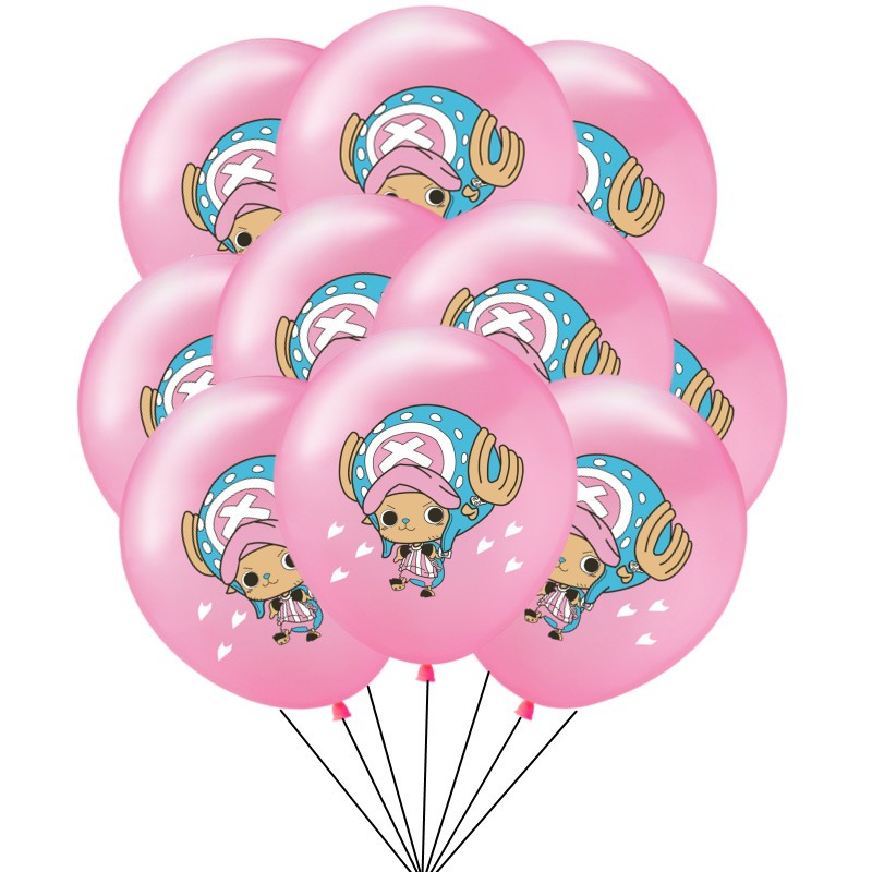 10pcs 12inch One Piece Balloons Anime Tema Balões De Látex Festa