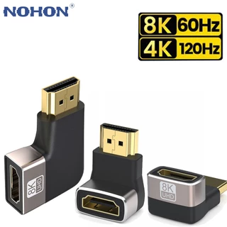 8K 60HZ 4K 120HZ Conector HDMI Mini Adaptador De 90 Graus De Ângulo Reto Cabo Extensor De Cotovelo HDTV Conversor 48Gbps HD 2.1 HDMI2.1