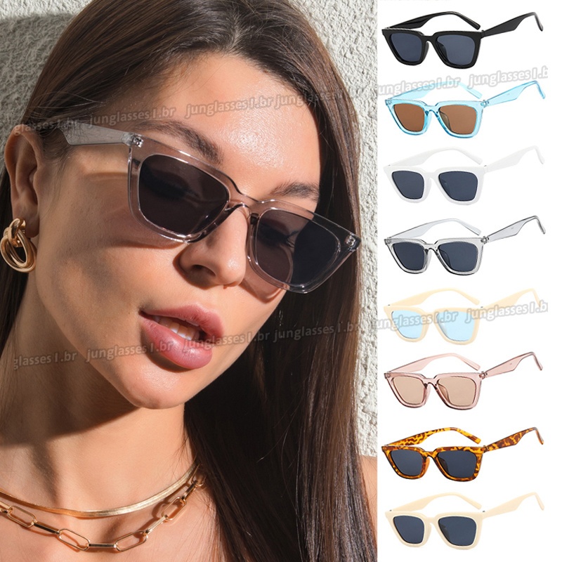 Óculos De Sol Tons Estética UV400 Para Mulheres E Masculino Cores ...
