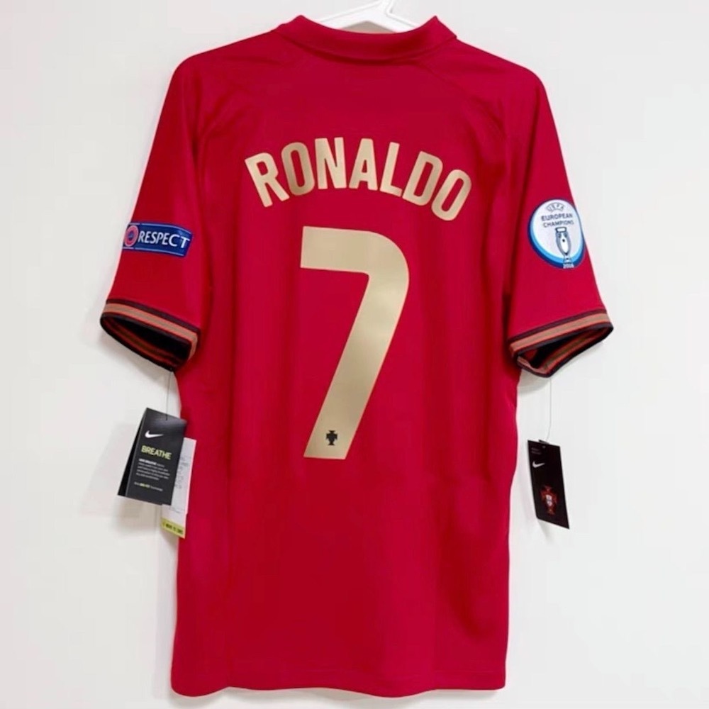 2020-21 Camisa Portugal Cristiano Ronaldo Euro 2020 Camiseta Vermelha ...