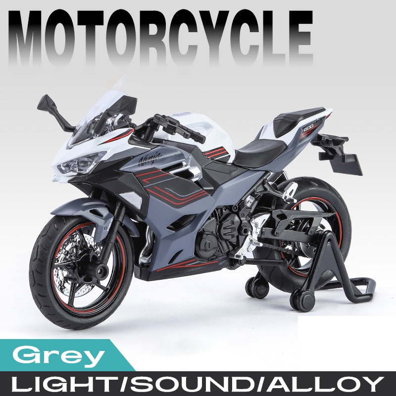 1 : 12 Balança Kawasaki Ninja 400 Alloy Motocicleta Modelo Diecast