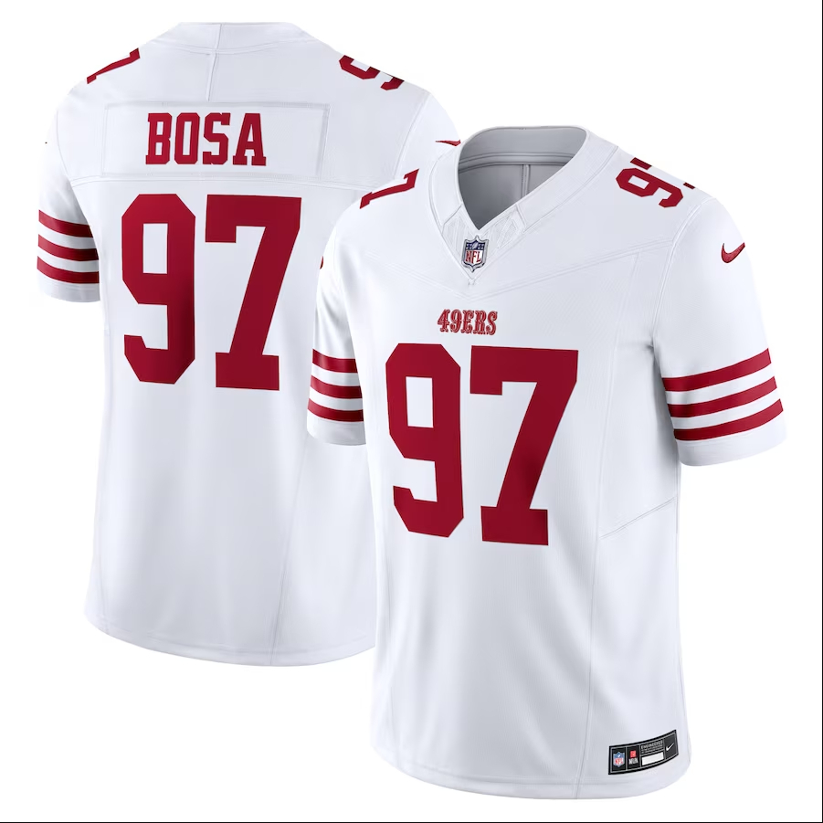 De Futebol San Francisco 49ers Nick Bosa Americano nfl Jersey vermelho branco