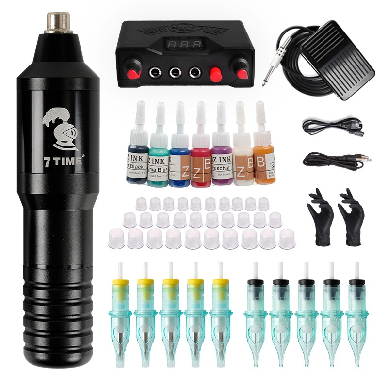Kit de máquina de tatuagem profissional para principiantes Equipamento ...