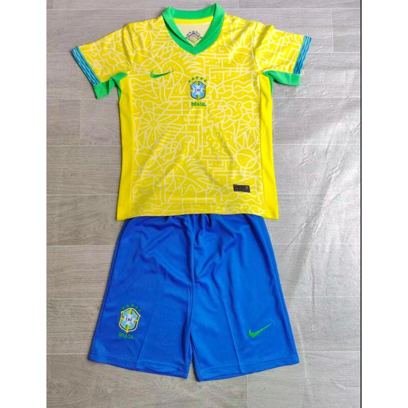 Kit Conjunto Infantil Crianças Camisa e Calção Seleção Brasil Away Infantil  Copa 2022 Nike – TOKSTILO