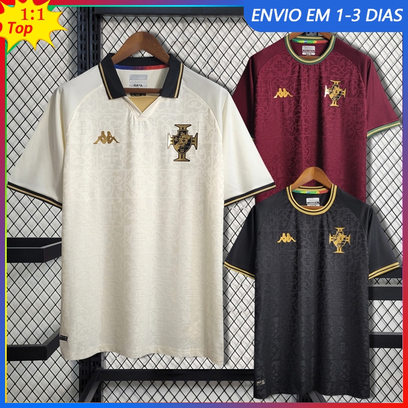 Camisa Vasco 2022/2023 Camisa do vasco III Bege/Preto/Vermelha Masculina Futebol Alta Qualidade