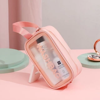 Saco Cosmético De Viagem Portátil De Maquiagem Transparente Organizador Para Meninas Mulheres Homens PU Couro em Oferta na Shopee