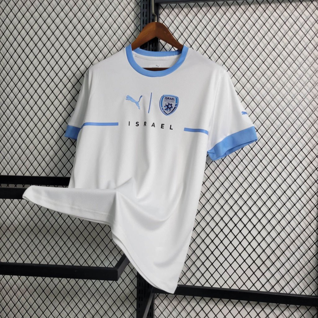 23 24 Camisa De Futebol Israel Branco Shopee Brasil