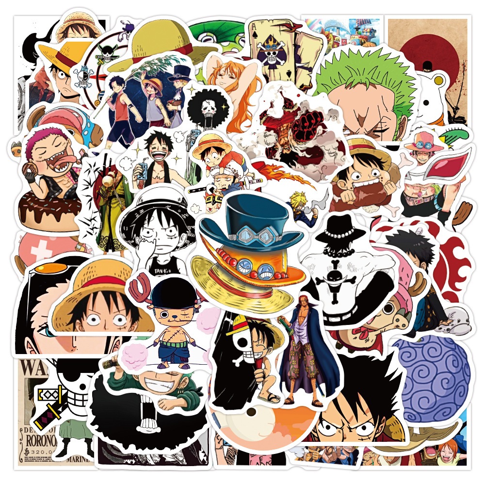 48/100pcs Adesivos De PVC Anime Manga One Piece À Prova D'água