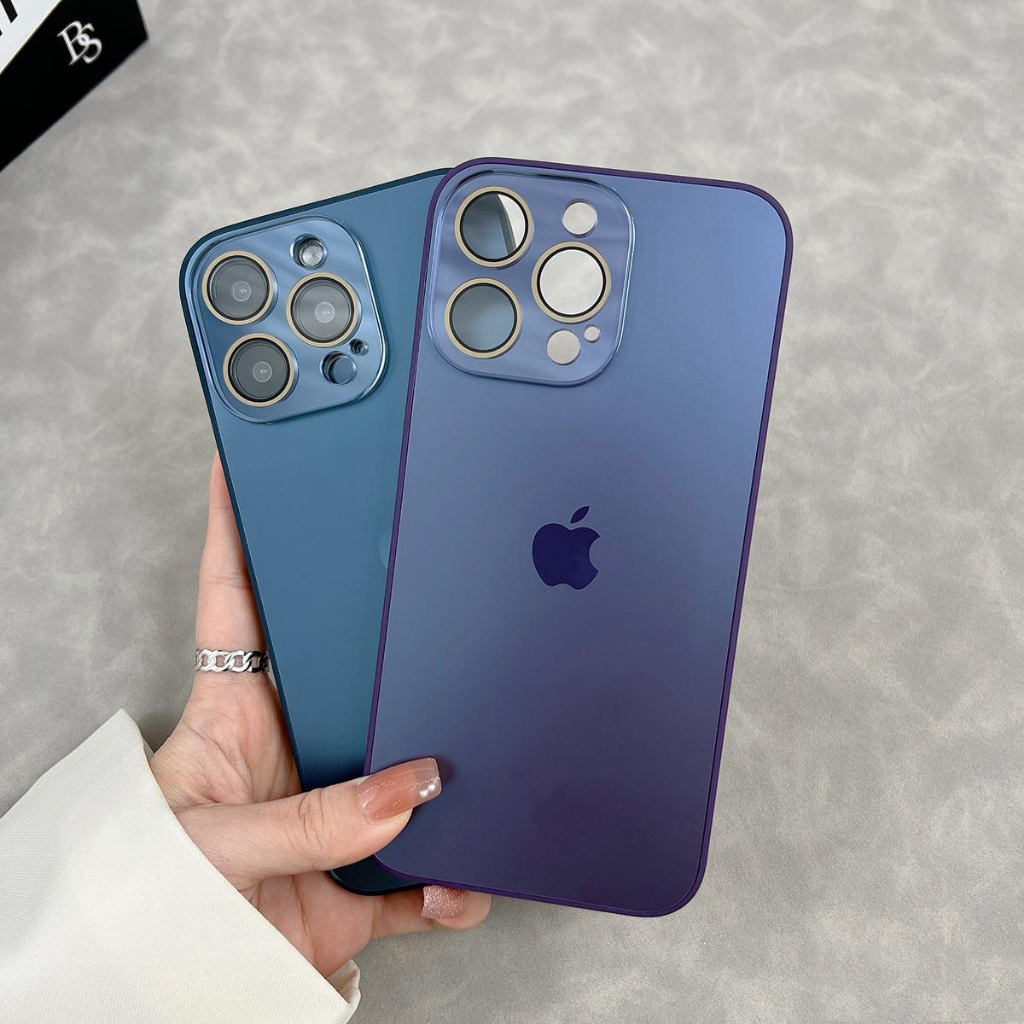 Capa protetora de vidro fosco AG de alta qualidade iPhone 15 14 13 12 11 Pro 14 15 Plus Proteção máxima da lente de vidro, à prova de choque à prova de choque à prova de poeira