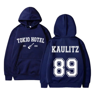 Tokio Hotel Kaulitz Back Print Hoodie Homens Mulheres Retro Grande Sweatshirt Homens Gothic Black Street Wear