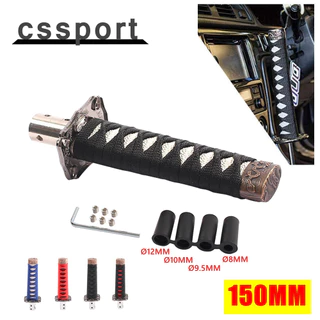 Universal JDM 1 Conjunto Samurai Para Carro / Veículo / Botão De Câmbio Metal 15CM Katana Shift Knob Samurai Espada Com 4 Adaptadores Universal F150MM