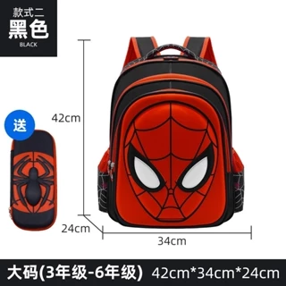 Mochila Homem-Aranha Com Caixa De Papelaria Kids Captain America Superhero School Bag Boys Meninas Jardim De Infância