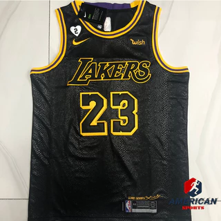 Los Angeles Lakers LeBron James Black Serpentine Love Label Basquetebol Jersey