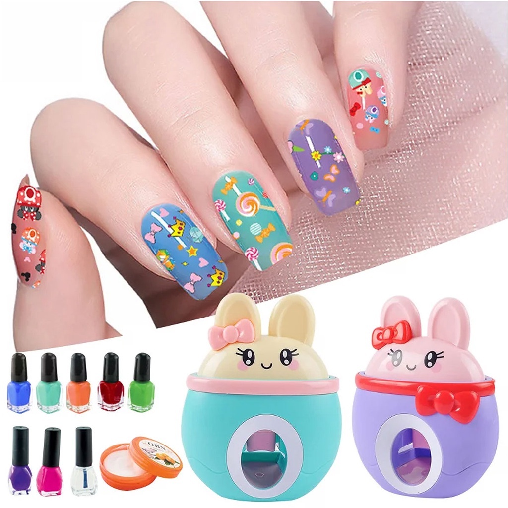 RD-Kit De Unhas Para Meninas De 7-12 Anos Esmalte Crianças Adolescentes ...