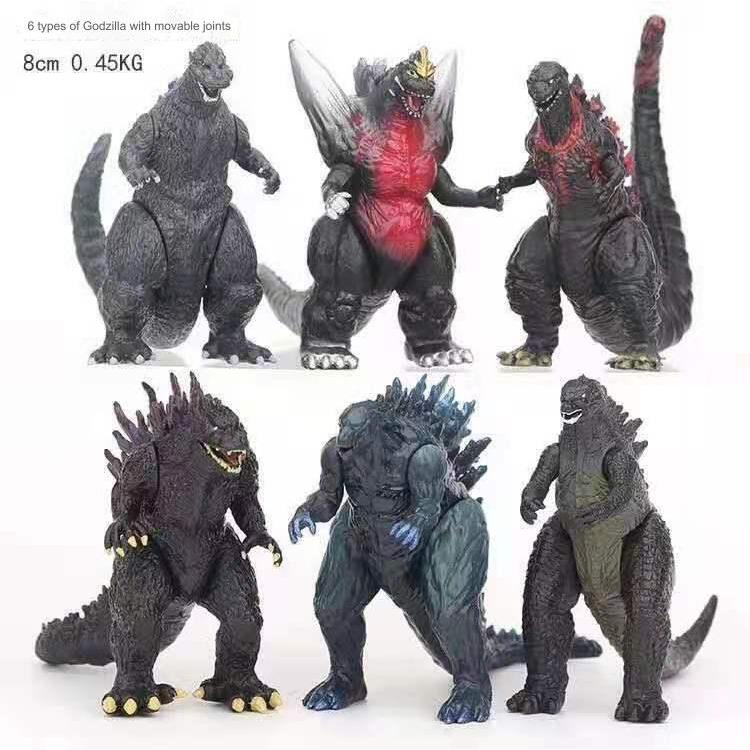 Ready Stock Godzilla Stock Godzilla Modelo Monstro de Três Cabeças Guerra do Dragão King Kong Ultra Ghidorah Guerra do Monstro Figura de Brinquedo (Joint Movable)