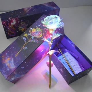 Presentes de casamento de Dia dos Namorados para mulheres, Galaxy Rose Encantada Rainbow Flower