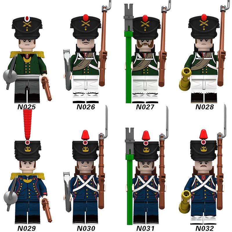 Blocos Construídos Figura Napoleon Artilharia Francesa Russa N025-032 ...