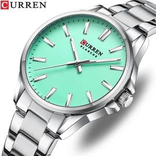 CURREN Relógio De Casal Feminino Nobre Elegante Moda Casual Design Simples Cinta De Aço Inoxidável Ponteiros Luminosos De Quartzo À Prova D