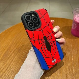 Marca De Moda Marvel Cool Spider-Man Eyes Case Compatível Para IPhone 13 15 7Plus 14 12 11 Pro MAX 8 7 Plus X XR XS SE 2020 Casais De Desenhos Animados Angel Shockproof Macio