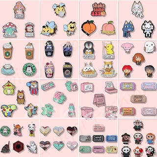 2-6Pcs/Set Cartoon Anime Esmalte Conjunto De Broches De Personagem De Desenho Animado Crachás De Mochila Jóias Coleção De Presentes