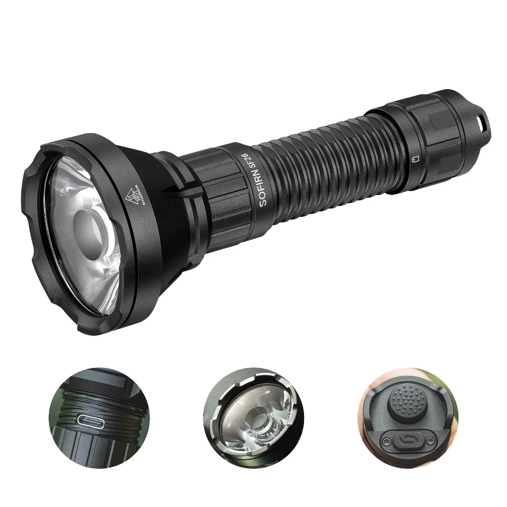 Lanterna Tática Sofirn SF26 Luz EDC Brilhante Recarregável Max 2000 Lumens , SFT40 Pequena LED Com Interruptor De Cauda