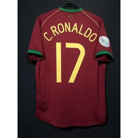 2006 Camisa Portugal Cristiano Ronaldo Retro CR7 Camiseta De Futebol Blusa Masculino De Jersey