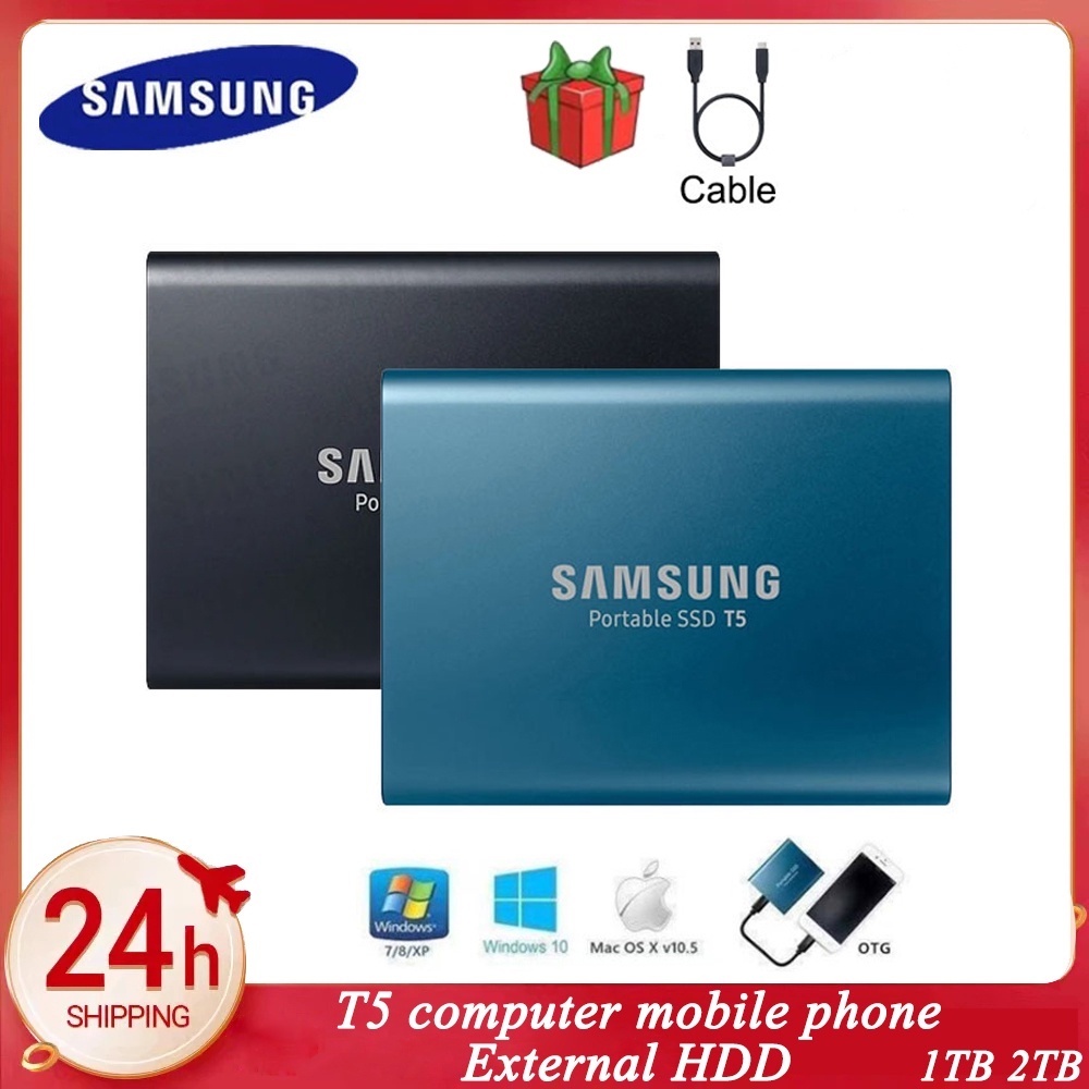 SAMSUNG Unidade Externa SSD T5 1TB-128TB De Estado Sólido Hd Hard Portable Adequada Para Desktop