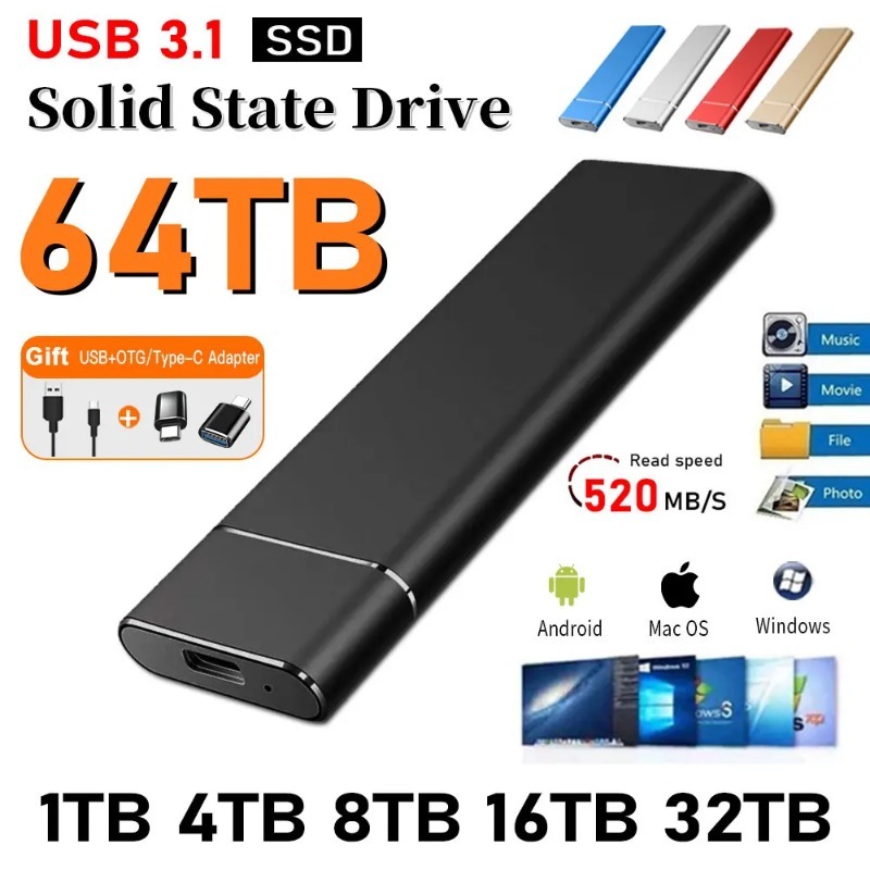  Netac Zslim - SSD portátil de 2 TB USB 3.2 Gen 2 (10