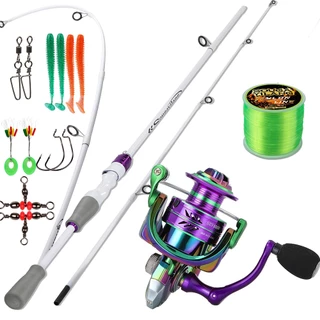 Sougayilang Novo Conjunto De Carretel De Cana De Pesca De 1,8m Fibra De Carbono 1000-5000 Série Max Drag 10kg