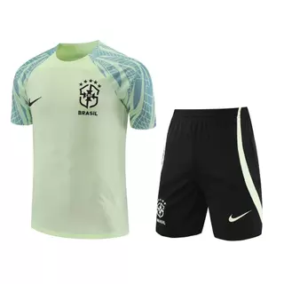 23-24 Equipe Brasileira de Primavera Verão Fato de Treinamento de Camisa de Manga Curta de Futebol
