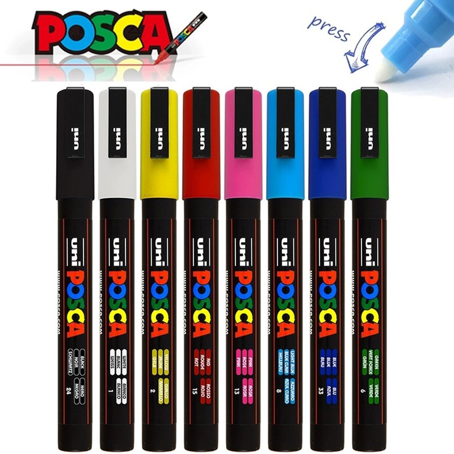 1 UNI Ball POSCA PC-1M Marker Pen POP Poster Pen/Graffiti Advertisement  0.7mm Art Stationery Multi-color Optional Art Supplies