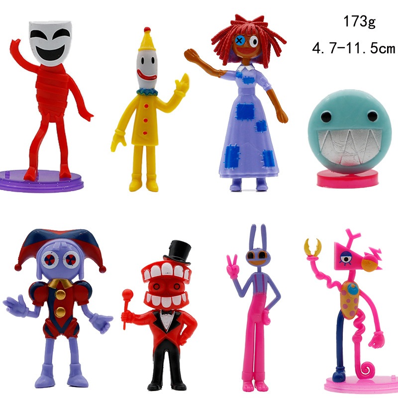 O Incrível Conjunto De Figuras De Circo Digital Pomni Jax Gangle Zooble ...