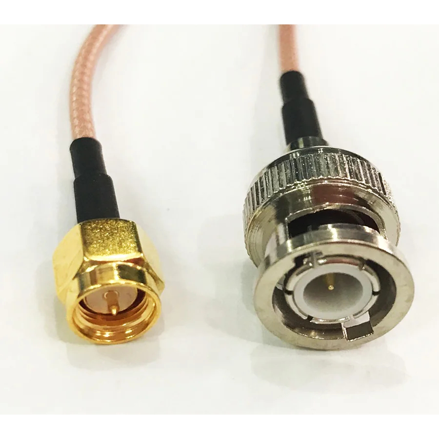1pc BNC Macho Para SMA Conector Adaptador RF RG316 Cabo 50ohm 50cm 1/2/3/5/10/15m