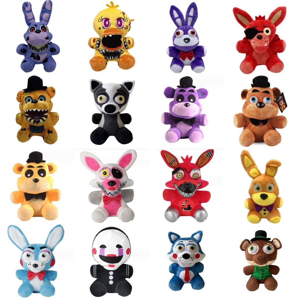 Five Nights at Freddys Conjunto completo de brinquedos de 1 a 3 gerações de  segurança Breach Pizza Shop Sister Location Toy All Series FNAF para  presentes infantis (A, conjunto de 6 peças)