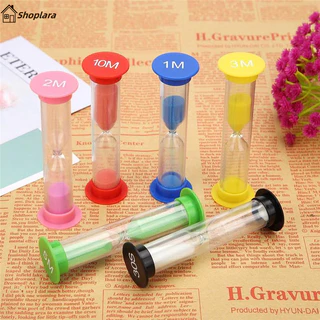 6pcs Mini Ampulheta Colorida 1/2/3/5/10 Minuto Temporizadores De Relógio De Areia Para Crianças Jogo De Vidro