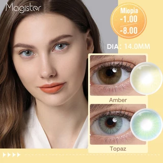 (- 1.00 ~ - 8.0) Lentes De Contato Coloridas Grau Hidrocor Aparência Natural Anual Uso Para Maquiagem 2 Peças/Par 2 Cores