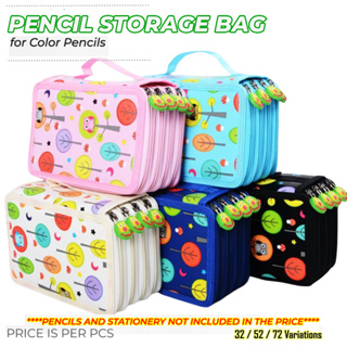 Kawaii Estojo De Lápis De Quatro Camadas Com 72 52 32 Furos De Cor / Material Escolar / Papelaria