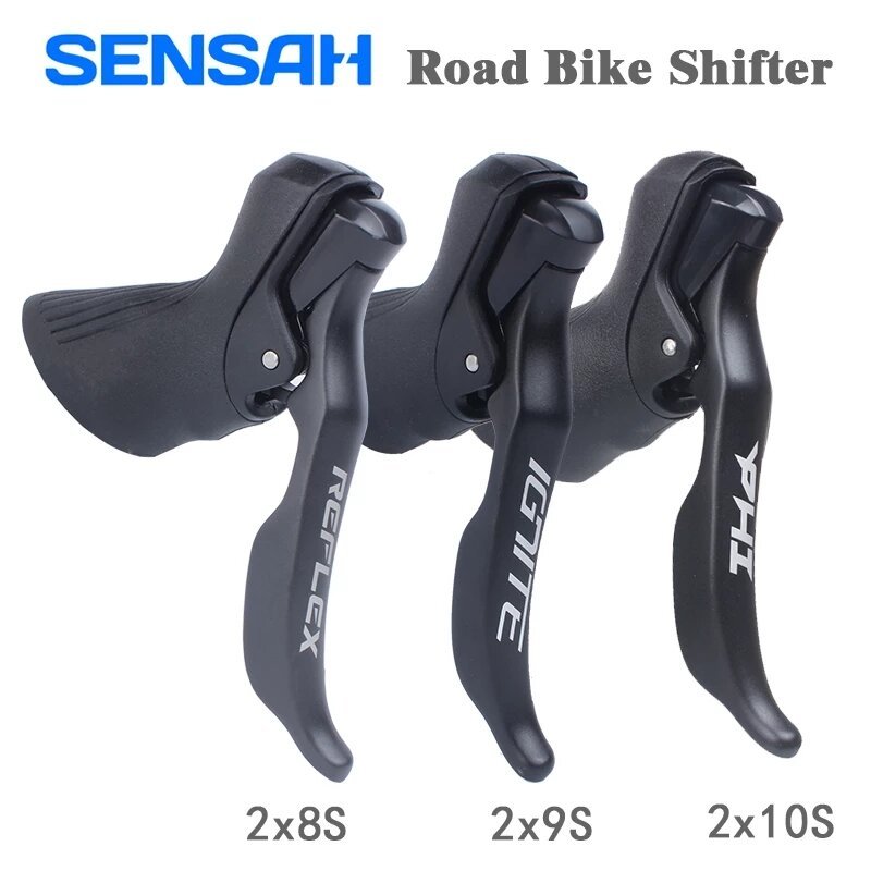 SENSAH IGNITE Mudanças De Bicicleta De Estrada 2x7 2x8 2x9 2x10 2x11 Alavanca De Freio De Velocidade Descarrilhador Para Shimano Sora Tiagra