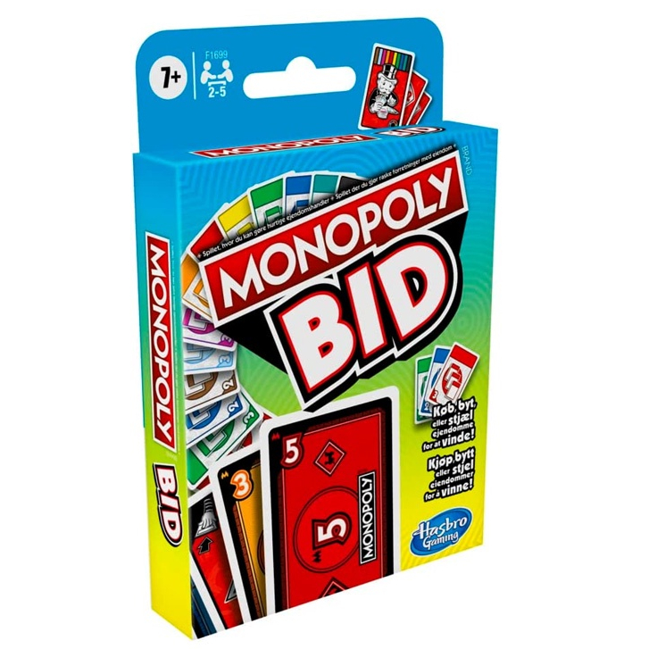 Card Game Monopoly Bid Quick-Playing Board for 4 Players Party Family ...