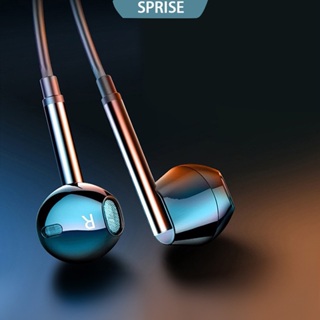 [SPRISE 3.5mm Metal Noise Canceling Original Earphones Wired With Microphone Stereo Bass In-Ear Headset Universal