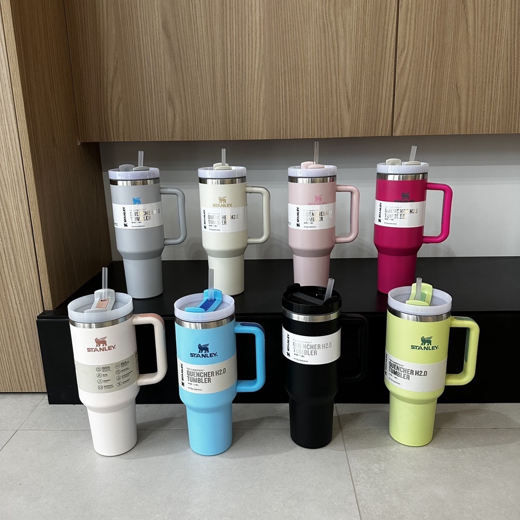 100 % Original Stanley Adventure Quencher H2.0 FlowState Tumbler Isolado A Vácuo De Aço Inoxidável Com Tampa E Palha