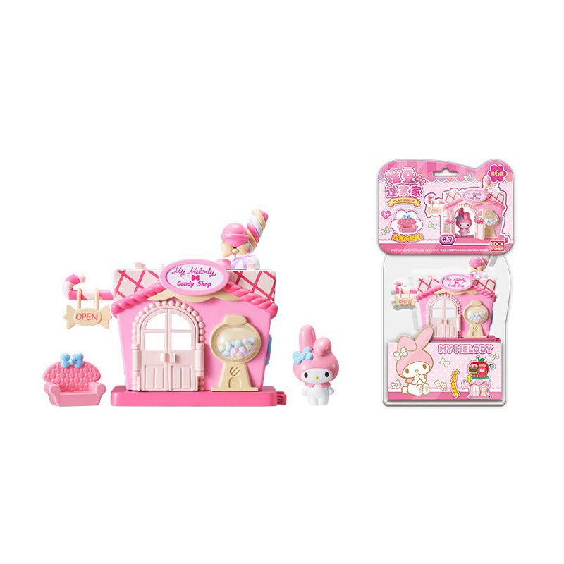 Sanrio Toys Playhouse Série Vista De Rua Empilhada Casa De Canela