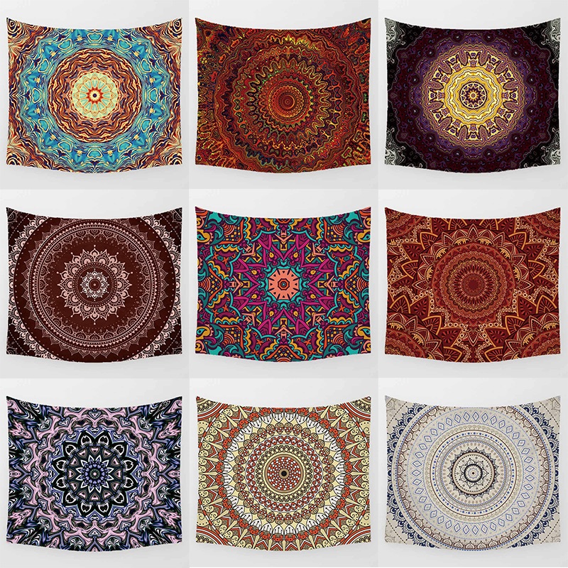Venda A Quente mandala De Beleza Preço Mais Barato Tapeçaria De Parede Arte Rectângulo Pendurada Decoração De Casa